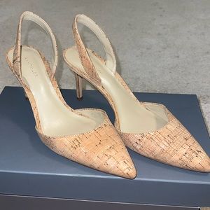 Ann Taylor Cork Slingback Heels